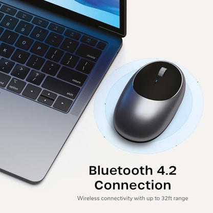 Satechi R2 Multimedia Remote Control & M1 Wireless Bluetooth Mouse, USB-C Rechargeable, Compact & Portable, for iPad Air, iPad Pro, MacBook Pro, MacBook Air