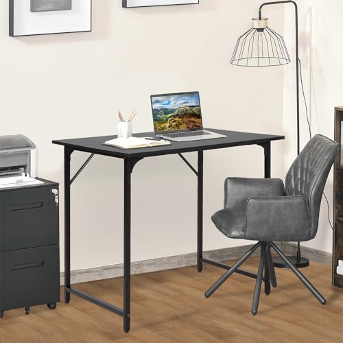 BestOffice Computer Desk,Home Office Desk, Modern Simple Style for Home Office Study Writing (Black, 32 Inch) - color: Black, size: 32 Inch