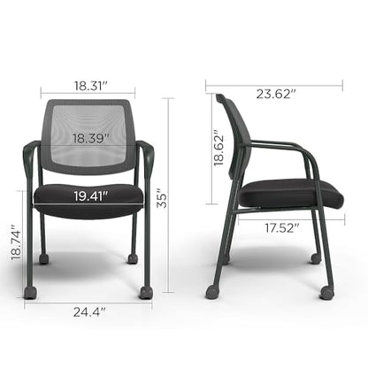 Staples Guest & Reception Chair, Mesh, Black, Lightweight