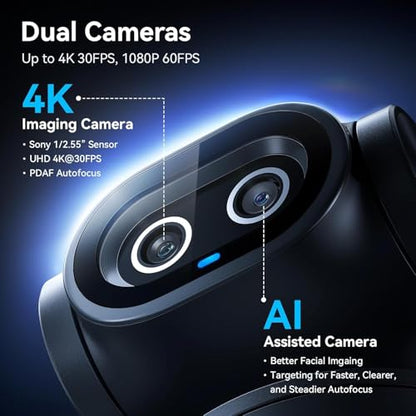 EMEET PIXY Dual-Camera AI-Powered PTZ Camera 4K with Tripod, AI Tracking - style: PIXY Kit Dual-Camera AI PTZ 4K