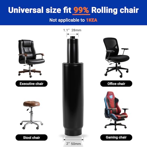 8.4-10.9 Inches Office Chair Cylinder Replacement, TOP-Activated - color: Matte Black, size: 2.4‘’ Height Range