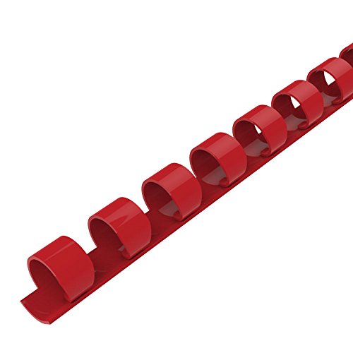 Rayson CR-10-100-R Plastic Binding Combs 21-Ring, 55-Sheet(80gsm 20lb) Capacity, Red Comb Binding Ring, 3/8in. Max. Binding A4 Size Paper (8.3 x 11.7inches) Box of 100 - size: 3/8", style: A4 - Red