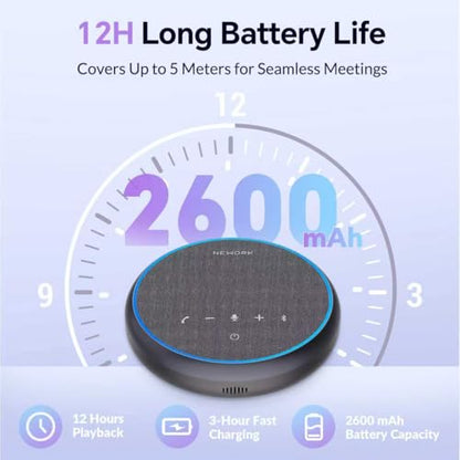 Conference Speakerphone, 3 AI Mics 360 Voice Pickup, AI Noise Reduction - color: FreeChat 101(3 Mics)
