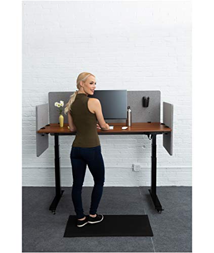 Stand Up Desk Store ReFocus Clamp-on Acoustic Desk Divider Privacy Panel that Reduces Noise and Visual Distractions (Cool Gray, 47.25" x 23.6", 23.6" x 23.6", & 23.6" x 23.6") - color: Cool Gray, size: 48" Set