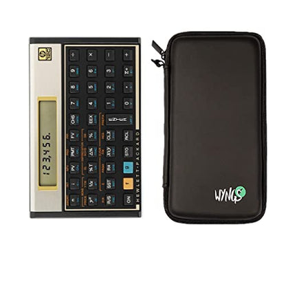HP 12C Financial Calculator + WYNGS Protective Case Black
