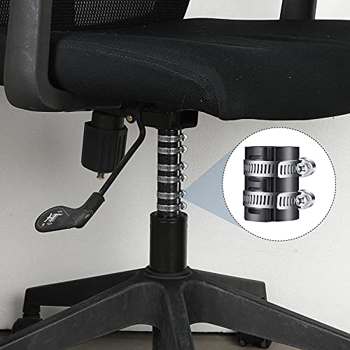 Ferraycle Fixing a Sinking Office Chair Cylinder Alternatives 10 Pieces Stainless Steel Hose Clamps 5 Pieces Gas Lift with Dual-Purpose Screwdriver No Gas Lift Cylinder (16 Pieces)