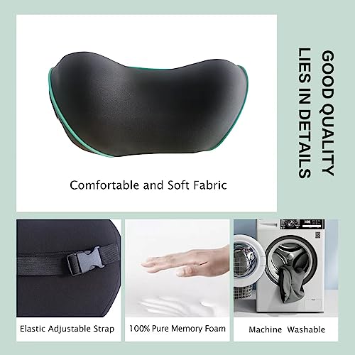 Really Soft Car Headrest Pillow, Neck Pillow for Car with Adjustable Strap - color: Blue