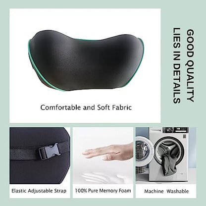Really Soft Car Headrest Pillow, Neck Pillow for Car with Adjustable Strap - color: Blue