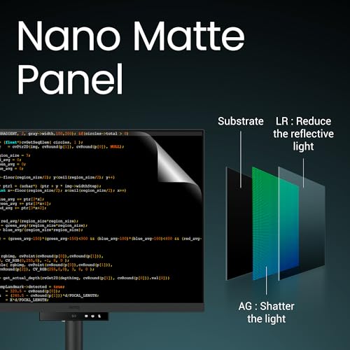 BenQ RD280UA 28.2” 4K 3840x2560 Programming Monitor Backlight, Ergo Flexible Arm, 90W USB-C, Fine-Coated Panel, Advanced Coding Modes, Night Hours Protection, Coding HotKey, Eye-Care Tech | 3840x2560 Nano Matte Panel, Eye-Care, Coding Modes, MoonHalo Back
