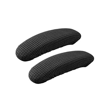 Kakalote Stretchable Office Chair Armrest Covers, 1Pairs Removable Arm Rest Slipcovers Elastic Arm Covers Protectors for Office, Desk, Gaming Chairs(Black-No Padding) - color: Black