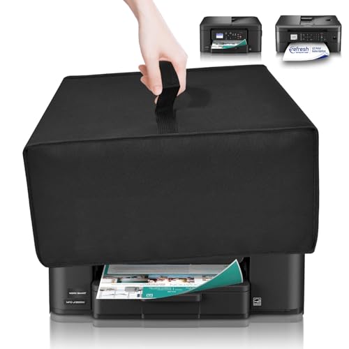 Printer Cover for Brother Work Smart MFC-J1360DW Printer(Black) | Cover for Brother MFC-J1360DW/MFC-J1010DW Printer, Heavy Duty Waterproof Dustproof Anti-static Printer Protective Cover Case - color: Black
