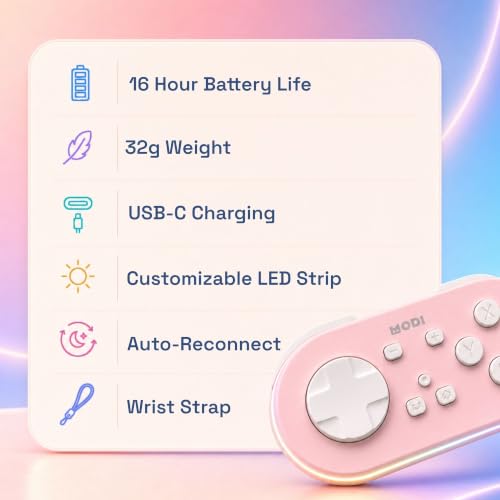 Modi Anki Remote | Fully Customizable | No Setup Needed | Compatible with Mac, Windows, iOS, Android | 16 Hour Battery Life | Anki Remote Clicker | Quizlet Compatible | Pink - color: Pink