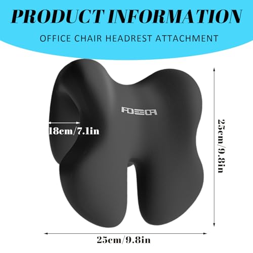 Office Chair Headrest Attachment Memory Foam Neck Support Cushion Adjustable Desk Chair Headrest Pillow for Office Home Gaming Comfort