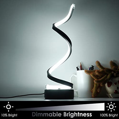 NUÜR Table Lamps for Living Room Set of 2, Black Dimmable LED Lamp, Small Bedside Lamps, Nightstand Lamp for Bedroom Office Home Living Room - color: Black 2 Pack