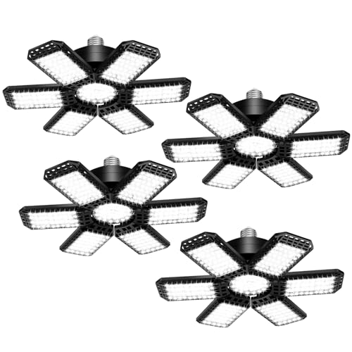 AUDLES LED Garage Lights 4 Pack, Garage Lights Ceiling LED 20000LM 6500K - size: Standard 200W-4PACK