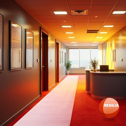 RESILIA Industrial Deep Pile Carpet Runner - Crosshatch Pattern Non Slip Carpet & Rug Protector Mat, Waterproof Clear Plastic Vinyl Floor Covering, 24 Inches Wide x 25 Feet Long, Made in The USA - size: 2' x 25' (Runner)