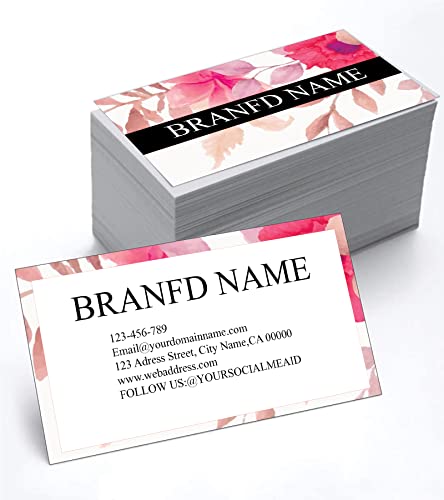 Custom Premium Business Cards 200 Full color - Business Cards can Customize with Your Logo Text, 500 Pcs Size 3.5" X 2" Personalized Name Card No Additional Charge - color: Clear