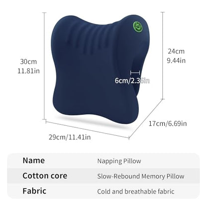 Ergonomic Office Chair Headrest, Adjustable Neck Support Pillow with Removable Washable Cover, Universal Head Rest Attachment for Office Chairs, Wheelchairs, Desk Chair Napping (Navy Blue) - color: Navy Blue