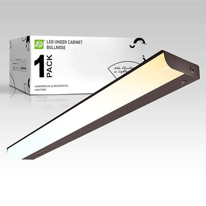 ASD LED Under Cabinet Lighting Hardwired, 24 Inch 12W 2700K-5000K Selectable, 1051LM, CRI90+, Direct Wire Linkable Under Counter Lights for Kitchen, Dimmable Under Cabinet Lights, Bronze, UL Certified - color: 24 Inch Bronze, size: 1 Pack