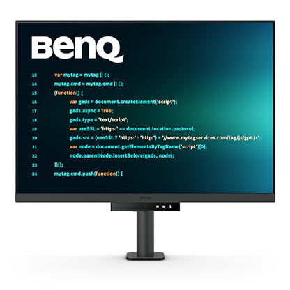 BenQ RD280UA 28.2” 4K 3840x2560 Programming Monitor Backlight, Ergo Flexible Arm, 90W USB-C, Fine-Coated Panel, Advanced Coding Modes, Night Hours Protection, Coding HotKey, Eye-Care Tech | 3840x2560 Nano Matte Panel, Eye-Care, Coding Modes, MoonHalo Back
