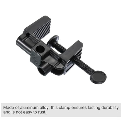 PATIKIL 6 Pcs 0.51" Hole Dia. Desk Clamp Plastic Adjustable Universal Black | C-Clamp Base, for Microphone Mic Arm Table Lamp Gooseneck Mount Holder