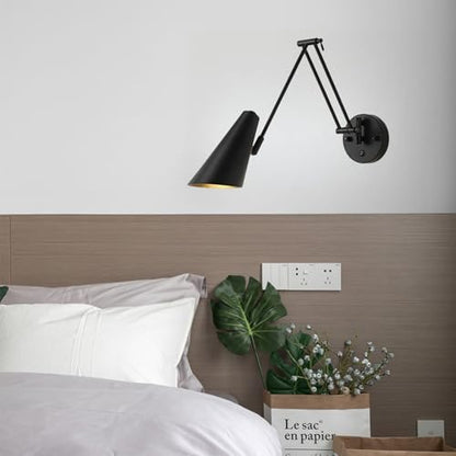 Adjustable LED Wall Lamp with Joystick - Modern Reflector Folding Light for Living Room