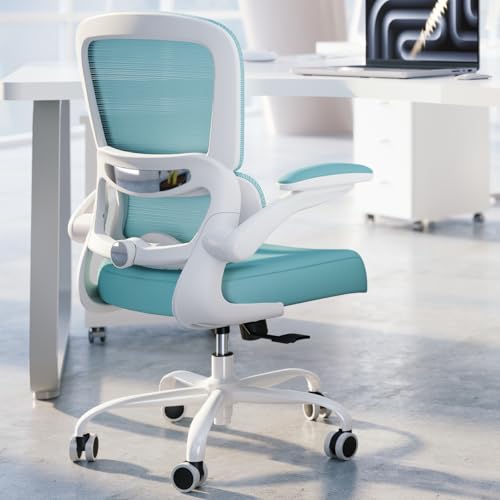 TRALT Office Chair - Ergonomic Desk Chair with Adjustable Lumbar Support, Mesh Computer Chair, Executive Chair for Home Office Comfortable Lumbar Support (1, Mint Green) - color: Mint Green