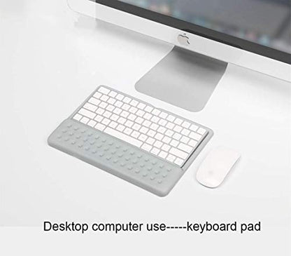 2 in 1 Keyboard Wrist Rest Pad Wrist Support Keyboard Mat Wrist Rest Mouse Pad for Apple Magic Keyboard 2 (Gray)
