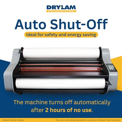 Dry Lam CL-27DX Deluxe Thermal Laminator, 27" Wide Format Laminating Machine with LED Display, Heated Rollers, Variable Speed and Temperature Controller - Element Series