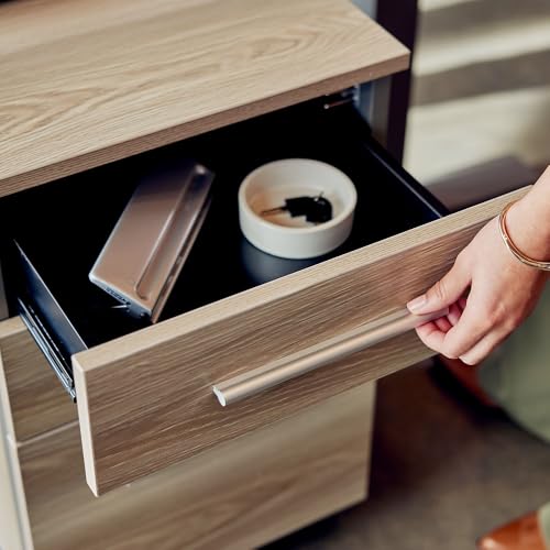 NBF File Cabinet 3 Drawer Mobile Laminate Storage Pedestal, Espresso - color: Brown