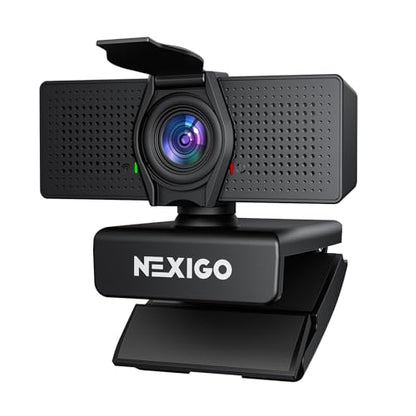 NexiGo N60 Pro 4K Webcam for PC, 4K UHD Sony Sensor, Autofocus, 1080p 60 fps, Noise-Canceling Mics, Privacy Cover, Distortion-Free Lens, 4X Digital Zoom, Works with Switch 2/Zoom/Teams/Google Meet - style: 4K Webcam