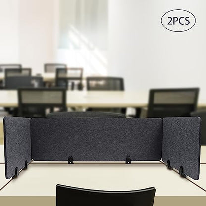 Desktop Mounted Privacy Cubicle Panel,23"x16"Mounted Privacy Panel to Reduce Noise and Visual Distractions,Clamp-On Acoustic Desk Divider for Classrooms Libraries