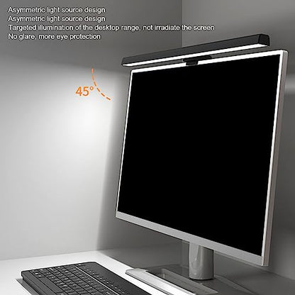 Monitor Light Bar Desk Light Bar 3 Switchable Light Modes Stepless Dimmable Touch Control Computer Screen Light Bar for Office Home White (White) - color: White