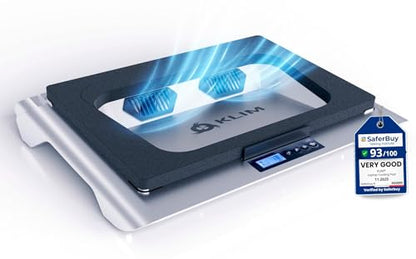 KLIM Everest Laptop Cooling Pad | Powerful 4300 RPM Turbo Fans | Sealed Foam for Maximum Cooling | Protect Your Gaming Laptop from Overheating | Fits 14” to 17.3” Laptops | RGB Lights - color: Silver