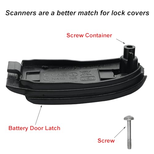 Battery Door Cover with Latch for Symbol LS4278 LI4278 DS6878 Handheld Barcord Scanner,Battery Base Cover Case with Screw Support Wireless Bluetooth Scanner
