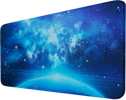Extended Large Mouse Pad, Gaming Mouse Pad with Nonslip Base- Blue - color: Blue, size: 31.5L x 15.7W inches