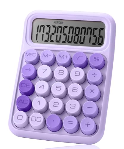 Mr. Pen- Mechanical Switch Calculator, 12 Digit Large LCD Display | Purple with Big Buttons, Mechanical Switch Calculator for Home, School, Office - color: Purple