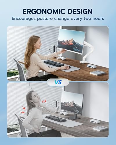 ARES WING 17-40 Inch Heavy Duty Monitor Arm, White - color: White, style: Non USB