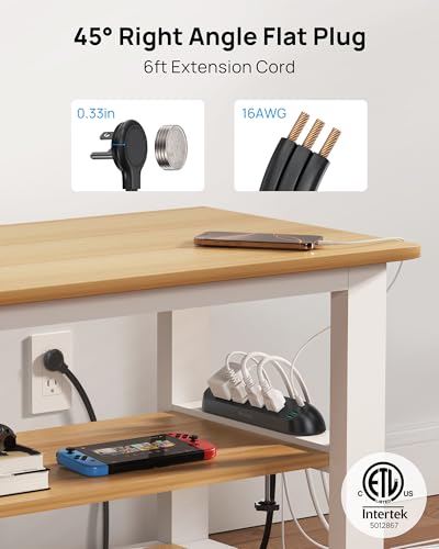 TROND Outlet Extender - 2 Pack Multi Plug Wall Outlet, 3 Way Outlet Wall Adapter + Desk Clamp Power Strip USB C, Surge Protector with 4 AC Outlets 4 USB Ports +
