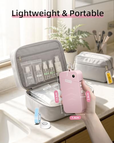 ORGSTA Label Maker, S001 Portable Bluetooth Label Maker Machine with Tape - color: Pink