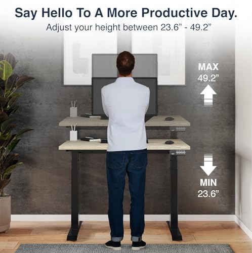 Desky Dual Mini Sit Stand Desk Black 32x20in with Grommets Matte Black - color: Black / Matte Black, size: 32 x 20 inches with Grommets