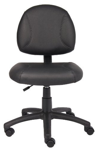 Boss Office Products Posture Task Chair Without Arms in Black, Low-Back (B305)