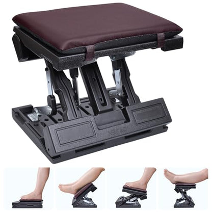 Adjustable Foot Rest Under Desk for Office,Home, Gaming & Study - color: Brown, size: Large