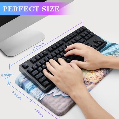 Computer Keyboard Stand with Wrist Rest, Ergonomic Tilted Keyboard Holder - Keyboard Riser with Wrist Pad - Keyboard Tray Support for Office Home - Beach - color: Keyboard Stand-beach