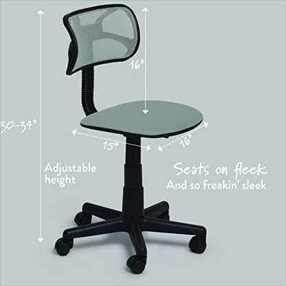 Urban Lifestyle Swivel Mesh Desk Chair, Silver 21D x 21W x 33H in - color: Silver