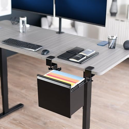 VIVO Black Clamp-on Under Desk Filing Cabinet, MOUNT-FCD1C-B - style: Desk Clamp