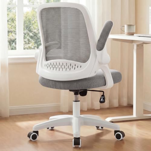 NEO CHAIR Office Desk Chair, Ergonomic Mesh with Flip-Up Armrests, Grey - color: Grey