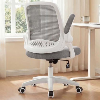 NEO CHAIR Office Desk Chair, Ergonomic Mesh with Flip-Up Armrests, Grey - color: Grey