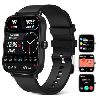 Fitness Tracker Watch - 24/7 Heart Rate, Pedometer, Calorie & Step Counter, Sleep Monitor - IP68 Waterproof Smart Watches for Women Men, Android & iPhone