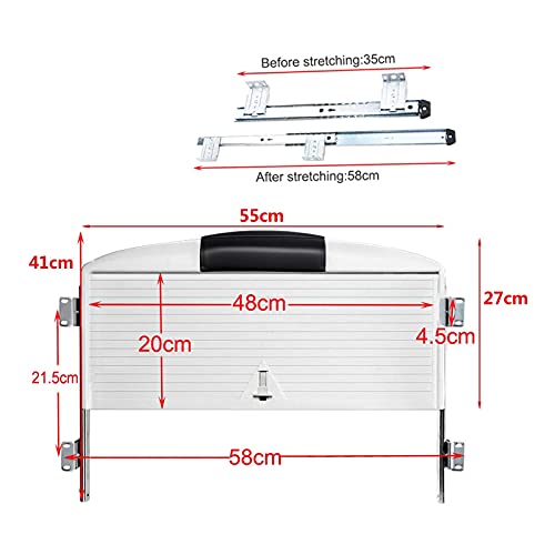 IBOWZ Keyboard Drawer Tray Slide-Out Keyboard Tray,Ergonomic Sliding Under Desk Keyboard Platform,Relieve Muscle Fatigue,Keyboard Shelf Easy to Install,with 360°Rotation Mouses Tray/White - color: White